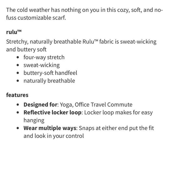 Lululemon Vinyasa Scarf *Rulu - Picture 3 of 6